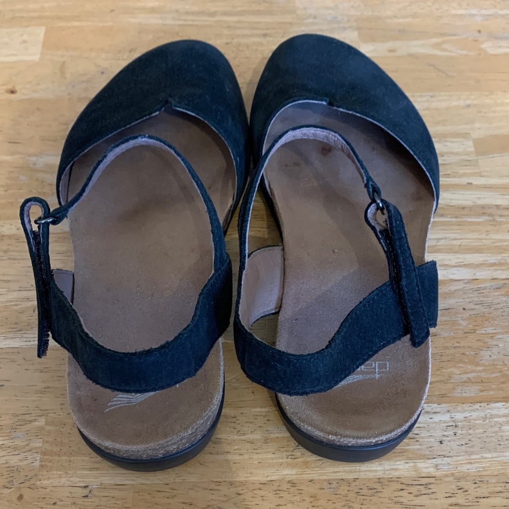Dansko Women's Black Leather Sandals - Picture 3 of 4